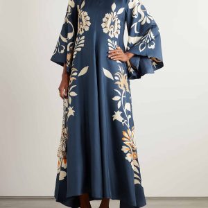 Printed Floral Vintage Maxi Dress