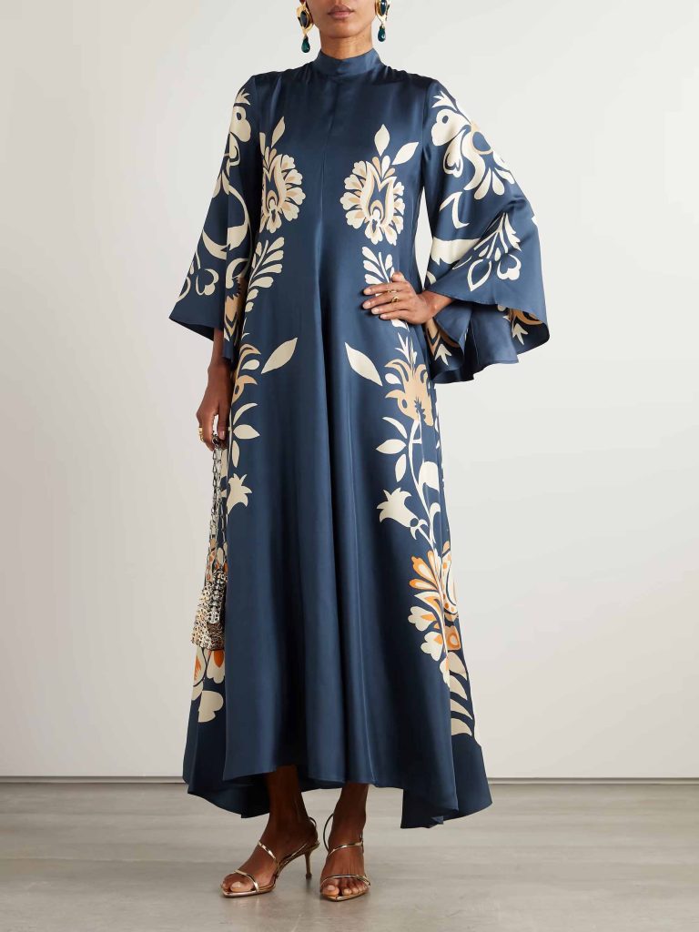 Printed Floral Vintage Maxi Dress