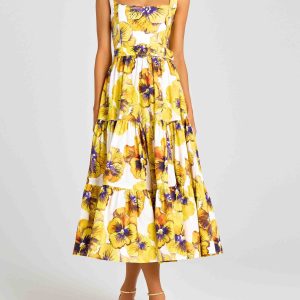 Printed Elegant Midi Dress