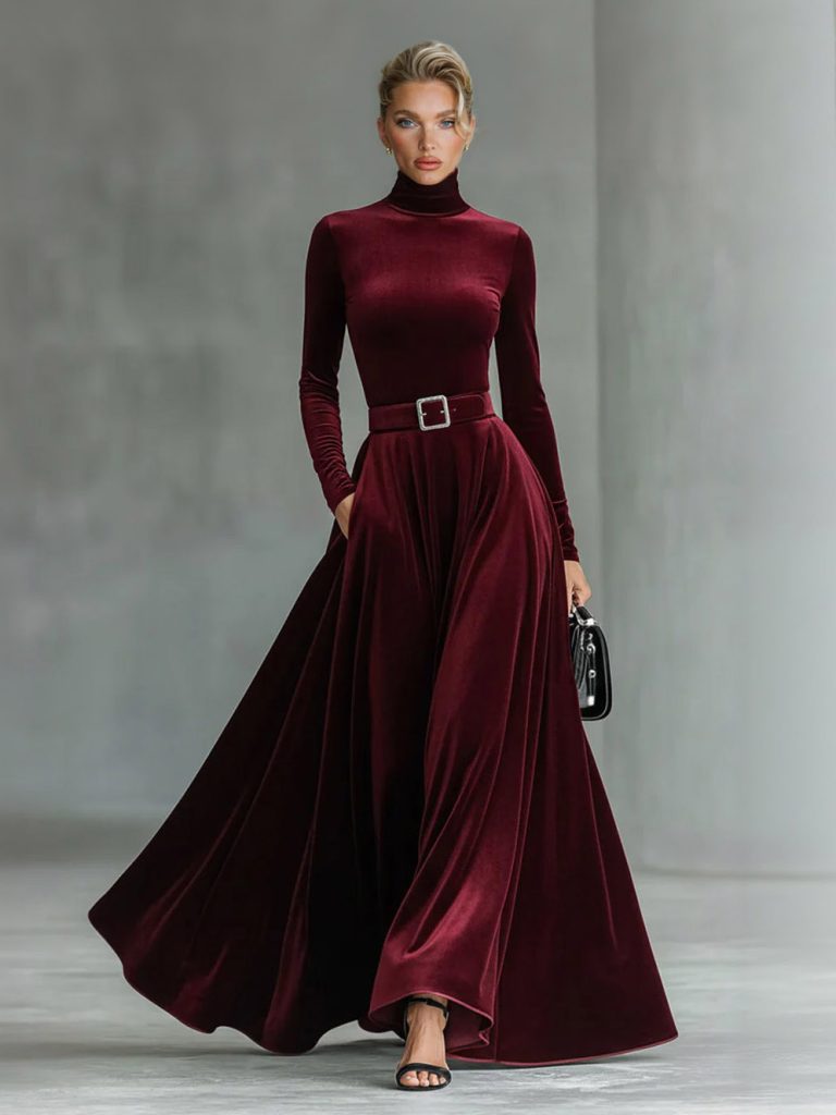 Long Sleeve Elegant Maxi Dress