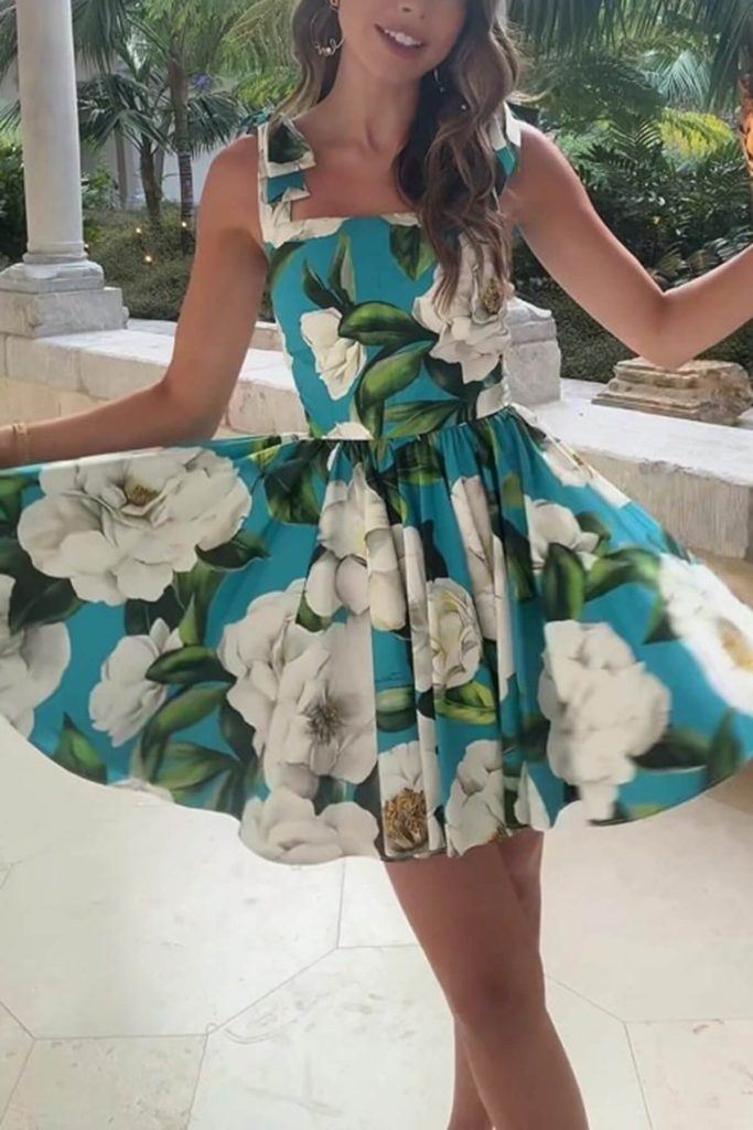 Printed Floral Mini Dress