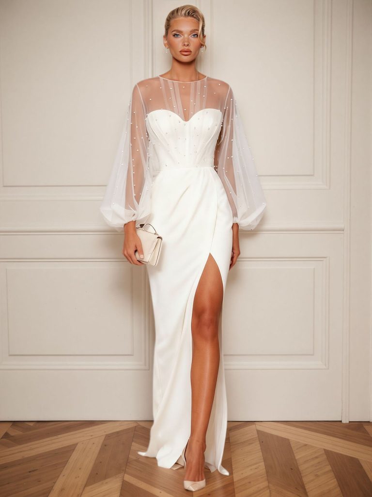 Sheer Elegant Maxi Dress