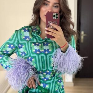 Printed Loose Fit Blouse